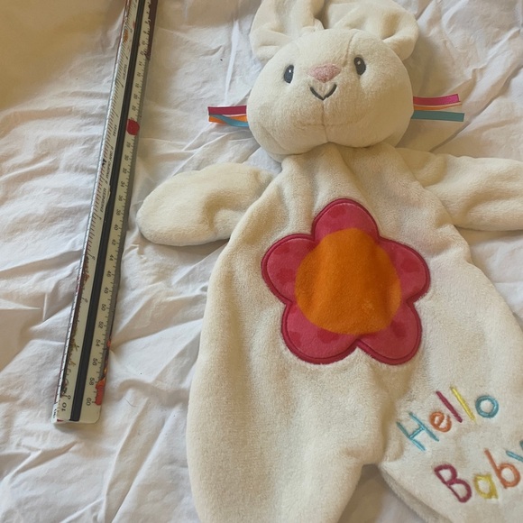 Baby Gund Rabbit Lovey “Hello Baby”’ Stuffed Animal Toy Plush Sensory Nursery - Picture 5 of 5